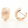 Classic Estate Ladies 10K Rose Gold Huggie Hoop Earrings 