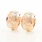 Classic Estate Ladies 10K Rose Gold Huggie Hoop Earrings 