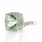 Vintage Estate Ladies 14K White Gold Pale Green Quartz Diamond Cocktail Ring