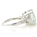 Vintage Estate Ladies 14K White Gold Pale Green Quartz Diamond Cocktail Ring