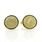 Men's Vintage Classic Estate 14K Yellow Gold Green Tourmaline Gemstone Cufflinks