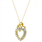 Estate 14K Yellow Gold Diamond Heart Pendant 16" 10K Yellow Gold Chain Necklace