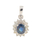 Ladies Estate 14K White Gold Diamond & Topaz Gemstone Ring Earrings Pendant Set 