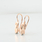 Russian Rose Gold 585 14K Leaf Engraved Everyday Hook Lock Earrings Ladies Gift