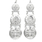Ladies Estate Sterling Silver 925 Ornate Drop High Polished Fish Hook Earrings