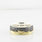 David Yurman Men's Waves Band Ring Silver & Yellow 18K Gold With Black Diamonds