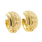 Classic Estate Ladies 18K Yellow Gold Huggie Hoop Earrings 