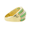 Vintage 14K Yellow Gold Emerald Diamond 1.20CTW Anniversary Ladies Ring Band