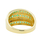 Vintage 14K Yellow Gold Emerald Diamond 1.20CTW Anniversary Ladies Ring Band