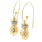 Vintage Classic Estate 14K Yellow Gold Ladies Hollow Drop Earrings 