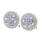 Estate 14K White Gold Diamond & Iolite Ladies Ring Earring Pendant Set 4.65CTW  