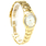 Ladies Bulova 98W06 Diamond-Accented Mother of Pearl Dial Gold Tone Watch 