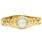 Ladies Bulova 98W06 Diamond-Accented Mother of Pearl Dial Gold Tone Watch 