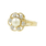 Vintage Classic Estate Ladies 10K Yellow Gold Cultured Pearl Diamond Ring 