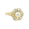 Vintage Classic Estate Ladies 10K Yellow Gold Cultured Pearl Diamond Ring 