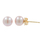 Vintage Estate 14K Yellow Gold Cultured Lilac Pearl Push Back Earrings Studs