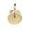 Vintage Classic Estate Ladies 14K Yellow Gold Seashell Pendant - 20MM