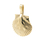 Vintage Classic Estate Ladies 14K Yellow Gold Seashell Pendant - 20MM