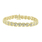 Classic Ladies 14K Yellow Gold Natural Diamond 8" Tennis Bracelet - 1.12CTW