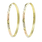 Classic Estate Ladies 14K Tricolor Gold 40MM Hoop Hidden Snap Back Earrings 