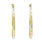 Classic Estate Ladies 14K Tricolor Gold 40MM Hoop Hidden Snap Back Earrings 