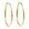 Classic Estate Ladies 14K Tricolor Gold 40MM Hoop Hidden Snap Back Earrings 