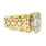 Vintage Classic Estate Ladies 14K Yellow Gold Diamond Filigree Ring - 0.45CTW