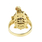 Vintage Estate 14K Yellow Gold Cubic Zirconia Moving Turtle Cocktail Ring