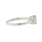 Estate White Gold 14K Three Stone Emerald Cut Diamond Engagement Ring - 1.02CTW
