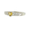 Charming Estate 10K White Gold Diamond & Citrine Heart Promise Ladies Ring Band