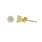 Vintage Estate 14K Yellow Gold Diamond Stud Push Back Earrings - 0.40CTW