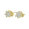 Vintage Estate 14K Yellow Gold Diamond Stud Push Back Earrings - 0.40CTW