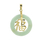 Vintage Classic Estate 14K Yellow Gold Jade Disk 30MM Pendant Charm