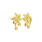 Ladies Vintage Classic Estate 18K Yellow Gold Flower-Shaped Push Back Earrings 