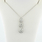 Authentic Tiffany & Co Platinum Circlet Diamond Triple Drop Pendant 16" Necklace