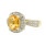 Classic Estate Ladies 14K Yellow Gold Citrine Diamond 1.10CTW Cocktail Ring