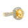 Classic Estate Ladies 14K Yellow Gold Citrine Diamond 1.10CTW Cocktail Ring