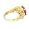 Estate 925 Silver Yellow Plated Ornate Orange Zirconia Cocktail Ring Size 8.75