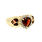 Charming Classic Estate Ladies 14K Yellow Gold Heart-Shaped Garnet Diamond Ring 