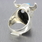 Vintage Classic Estate Men's 925 Silver Bison Skull Turquoise Ring - Size 7.25