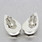 Ladies Estate 925 Silver Encapsulated Flower Tear Drop Clip On Earrings - 50mm