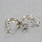 Ladies Vintage Classic Estate 925 Silver Huggie Push Back Earrings - 23MM