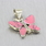 Vintage Classic Estate Ladies 925 Silver Pink Butterfly Pendant 