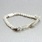 Ladies Classic Estate 925 Sterling Silver Tri-Color Engraving ID Band Bracelet 