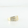 Stunning 3.15CTW Three Row Round Diamond Ladies 14K Yellow Gold Jewelry Ring