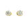 Classic Ladies Estate 14K Yellow Gold Diamond 0.80CTW Push Back Stud Earrings