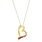 Estate Ladies 10K Yellow Gold Pink Red Topaz Pendant 18" Chain Necklace