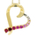 Estate Ladies 10K Yellow Gold Pink Red Topaz Pendant 18" Chain Necklace