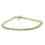 Estate Ladies 14K Yellow Gold Diamond 0.94CTW Tennis 8 Inch Bracelet 