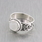 Ladies Vintage Retro Estate 925 Silver Cabochon Gemstone Cocktail Ring - Size 7